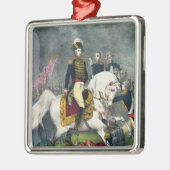 Generaal William H. Harrison in de strijd Metalen Ornament (Links)