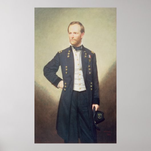 Generaal William Sherman 1866 Poster (Voorkant)
