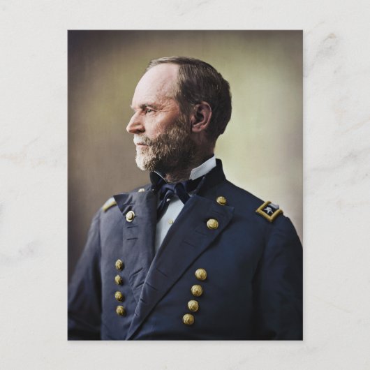 Generaal William Sherman Briefkaart (Voorkant)