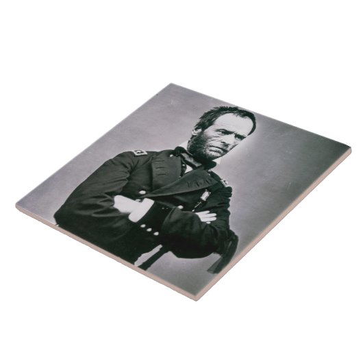 Generaal William T. Sherman (1820-1991) (foto) Tegeltje (Zijkant)