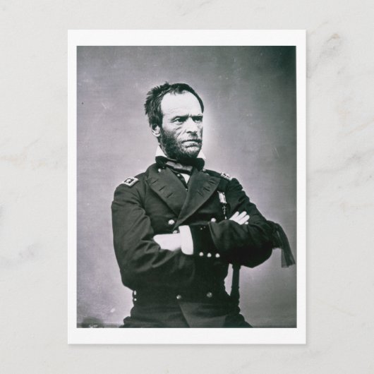 Generaal William T. Sherman (1820-91) (foto) Briefkaart (Voorkant)