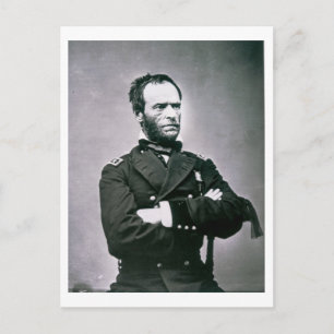 Generaal William T. Sherman (1820-91) (foto) Briefkaart