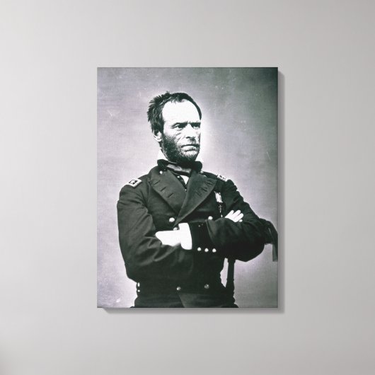 Generaal William T. Sherman (1820-91) (foto) Canvas Afdruk (Voorkant)