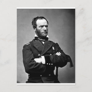 Generaal William Tecumseh Sherman, 1865. Briefkaart