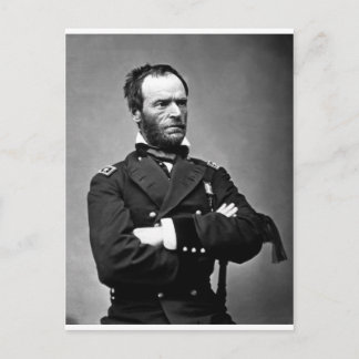 Generaal William Tecumseh Sherman, 1865. Briefkaart