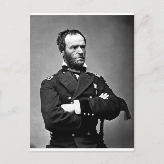 Generaal William Tecumseh Sherman, 1865. Briefkaart (Voorkant)