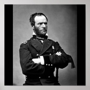 Generaal William Tecumseh Sherman, 1865. Poster