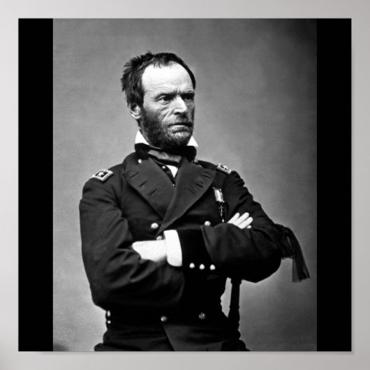 Generaal William Tecumseh Sherman, 1865. Poster (Voorkant)