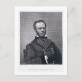 Generaal William Tecumseh Sherman, gegraveerd na e Briefkaart (Voorkant)