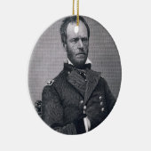 Generaal William Tecumseh Sherman, gegraveerd na e Keramisch Ornament (Rechts)