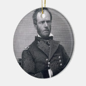 Generaal William Tecumseh Sherman, gegraveerd na e Keramisch Ornament (Links)