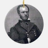 Generaal William Tecumseh Sherman, gegraveerd na e Keramisch Ornament (Achterkant)
