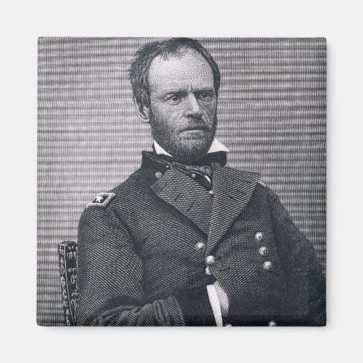 Generaal William Tecumseh Sherman, gegraveerd na e Magneet (Voorkant)