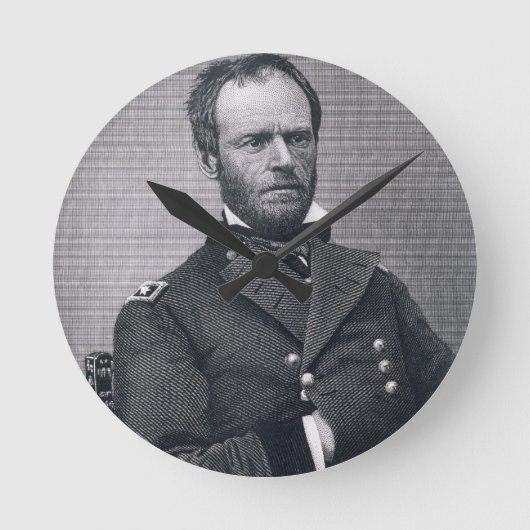 Generaal William Tecumseh Sherman, gegraveerd na e Ronde Klok (Voorkant)
