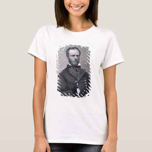 Generaal William Tecumseh Sherman, gegraveerd na e T-shirt (Voorkant)