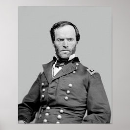 Generaal William Tecumseh Sherman Portrait - 1864 Poster