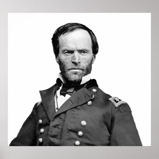 Generaal William Tecumseh Sherman Poster (Voorkant)