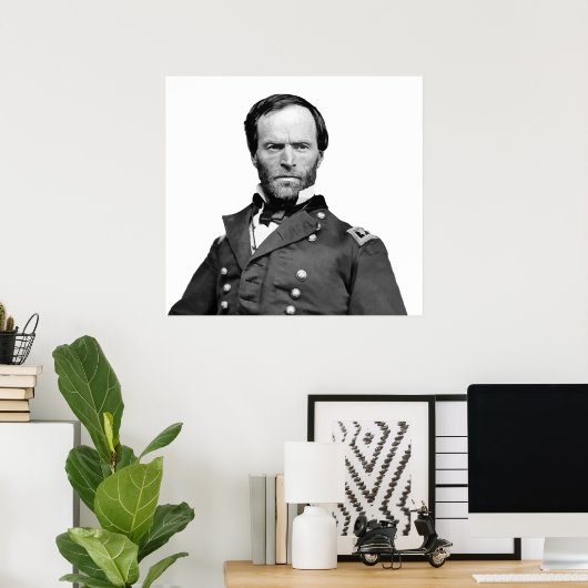 Generaal William Tecumseh Sherman Poster (Thuiskantoor)