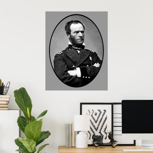 Generaal William Tecumseh Sherman Poster (Thuiskantoor)