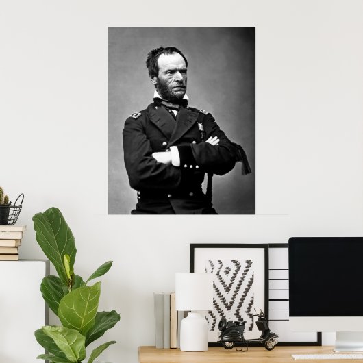 Generaal William Tecumseh Sherman Poster (Thuiskantoor)