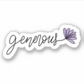 Generaal Word Flower-laptop | Afgesneden Sticker (Voorkant)