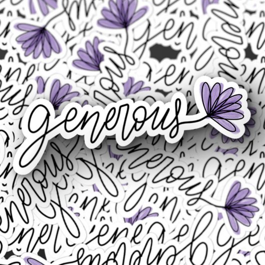 Generaal Word Flower-laptop | Afgesneden Sticker