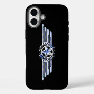 General Air Pilot Chrome like Star Wings Black iPhone 16 Plus Hoesje