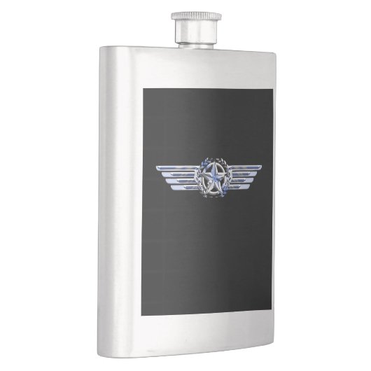 General Air Pilot Chrome like Star Wings Black Heupfles (Rechts)