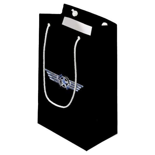 General Air Pilot Chrome like Star Wings Black Klein Cadeauzakje (Voorkant Gekanteld)