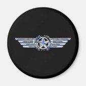 General Air Pilot Chrome like Star Wings Black Magneet (Voorkant)