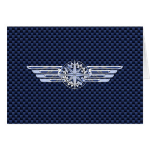 General Air Pilot Chrome like Wings Compass