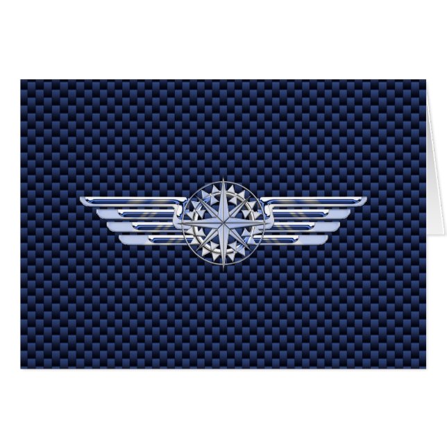 General Air Pilot Chrome like Wings Compass (Voorkant Horizontaal)