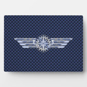 General Air Pilot Chrome like Wings Compass Fotoplaat (voorkant)