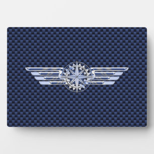 General Air Pilot Chrome like Wings Compass Fotoplaat