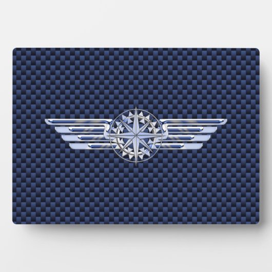 General Air Pilot Chrome like Wings Compass Fotoplaat (voorkant)