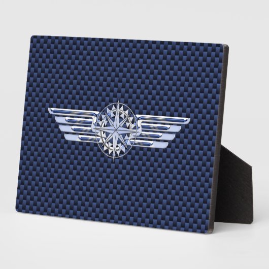 General Air Pilot Chrome like Wings Compass Fotoplaat (Zijkant)