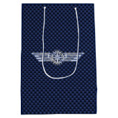 General Air Pilot Chrome like Wings Compass Medium Cadeauzakje (Achterkant)