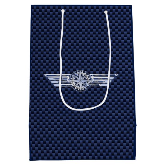 General Air Pilot Chrome like Wings Compass Medium Cadeauzakje (Achterkant)