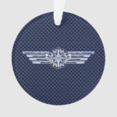 General Air Pilot Chrome like Wings Compass Ornament (voorkant)