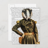 General Badger Briefkaart (Voorkant / Achterkant)