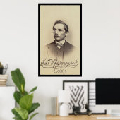 General Beauregard Ondertekende Kaart 1867 Poster (Thuiskantoor)