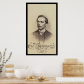 General Beauregard Ondertekende Kaart 1867 Poster (Keuken)