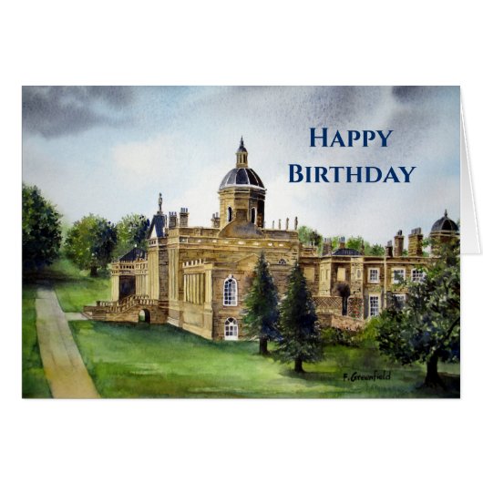 General Birthday Castle Howard Waterverf Painting (Voorkant Horizontaal)