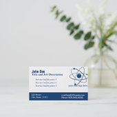 General Blue Elegant Visitekaartje (Staand voorkant)