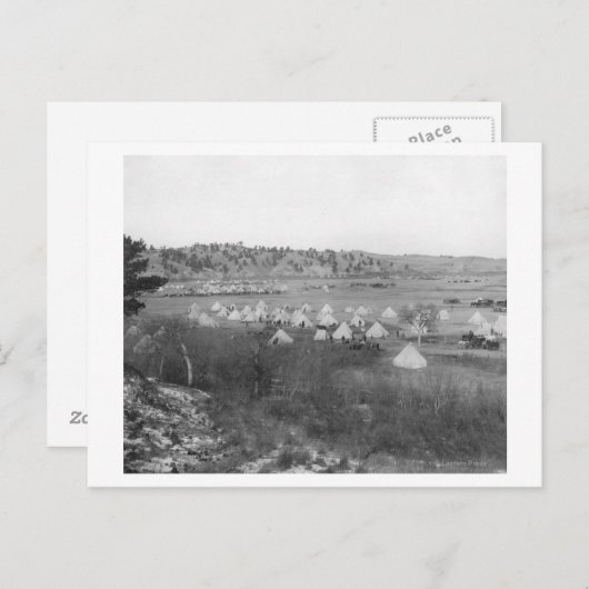 General Brook's kamp bij Pine Ridge Briefkaart (Voorkant / Achterkant)