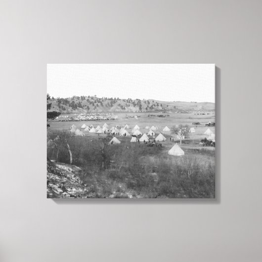 General Brook's kamp bij Pine Ridge Canvas Afdruk (Voorkant)