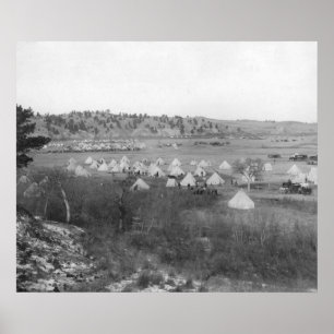 General Brook's kamp bij Pine Ridge Poster