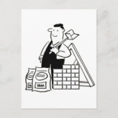 General Builder Cartoon Briefkaart (Voorkant)