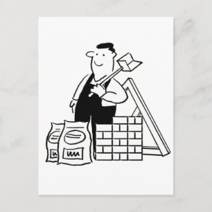General Builder Cartoon Briefkaart
