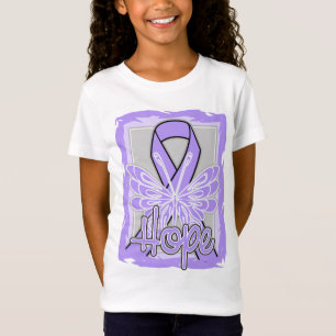 General Cancer Hope Butterfly Portret T-shirt